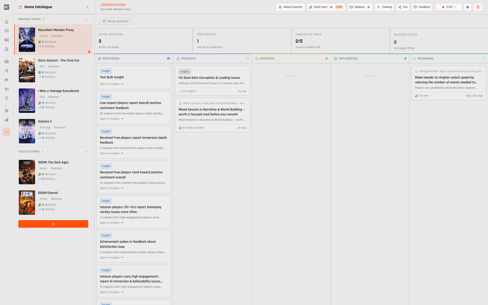 How GameDataCore compounds — BUILT FOR REAL DECISIONS